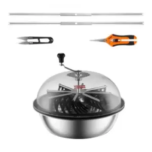 VEVOR Leaf Bowl Trimmer, 24'' Trimmer Bowl, Manual Bud Trimmer with Stainless-Steel Blades for Twisted Spin Cut, Clear Visibility Dome and Hand Pruner