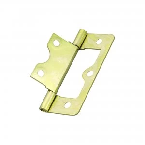 Wickes Flush Hinge - Brass 38mm Pack of 2