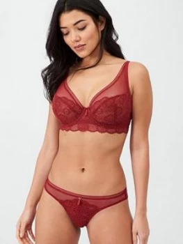 Freya Expression Lace High Apex Bra - Red, Size 36E, Women