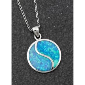 Opalique Platinum Plated Yin Yang Necklace