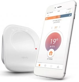 Somfy Connected Smart Thermostat Wired - Works with Alexa and Google A