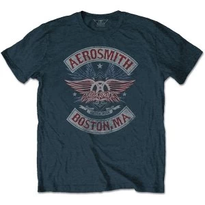 Aerosmith - Boston Pride Unisex Large T-Shirt - Blue