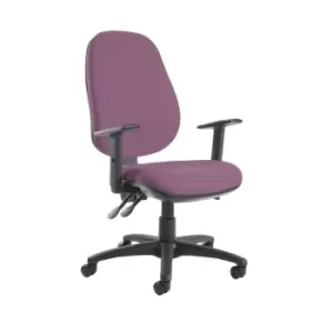 Dams MTO Jota Extra High Back Operator Chair with Adjustable Arms - Diablo Pink