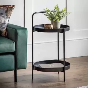 Bath Side Table, Iron Black