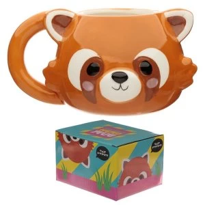 Cutiemals Ceramic Red Panda Head Shaped Mug