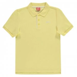 Slazenger Plain Polo Shirt Junior Boys - Light Yellow