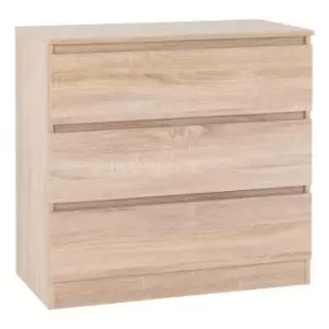 Seconique Malvern 3 Drawer Chest - Sonoma Oak Effect