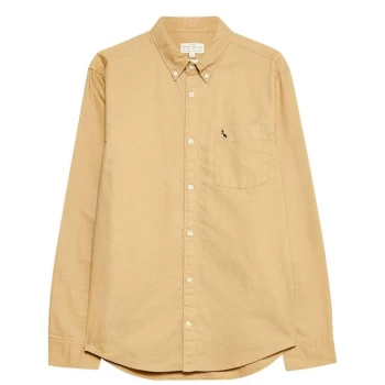 Jack Wills Wadsworth Plain Oxford Shirt - Camel