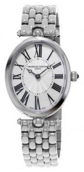 Frederique Constant Womens Art Deco Oval Stainless Steel Watch