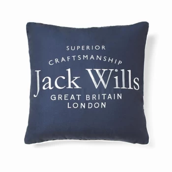 Jack Wills Emboidered Cushion - Navy