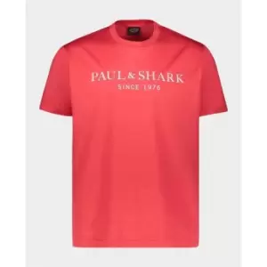 Paul And Shark Knitted Logo T Shirt - Red