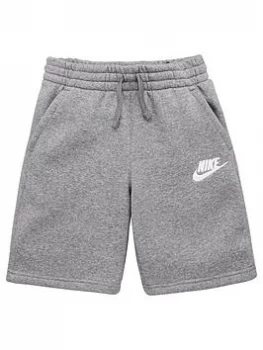 Nike Sportswear Older Boys Club Shorts - Grey Heather Size M 10-12 Years