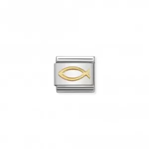 Nomination Composable Classic Religious 18K Gold Ichthys Link 030105/08