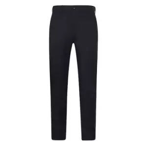 Henbury Mens Stretch Flex Waistband Chino Trousers (38R) (Navy)