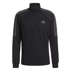 adidas Sereno Long Sleeve Zip Top Mens - Black