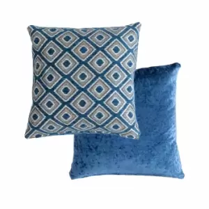 Emma Barclay Pisa Geometric Jacquard Cushion (Pair) Cover In Navy