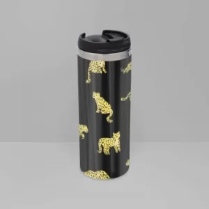 Cheetah Dark Stainless Steel Travel Mug