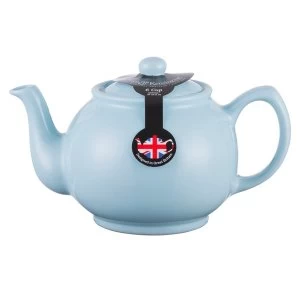 Price and Kensington Fine Stoneware Traditional, Pastel Blue 6 cup teapot, 22 x 14 x 14 cm