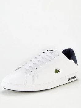 Lacoste Graduate LCR3 Leather Trainers - White, Size 8, Men