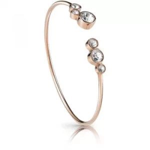 GUESS rose gold plated flexi-bangle with Swarovski crystals.