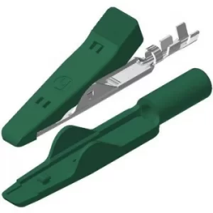 SKS Hirschmann MA 1 Mini alligator clamp Green Max. clamping range: 4mm Length: 41.5mm