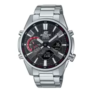 Casio Edifice Solar Quartz Black Dial Stainless Steel Bracelet Mens Smartwatch ECB-S100D-1AEF