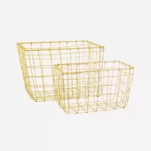 Sass & Belle Golden Wire Baskets Set of 2