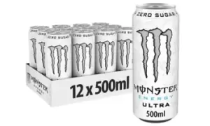 12 Monster Ultra White 500ml Cans