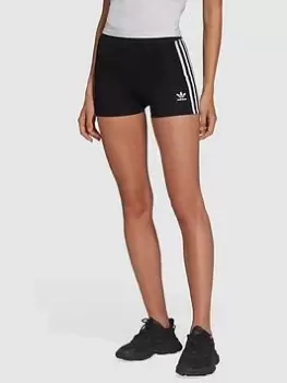 adidas Originals 3 Stripes Booty Shorts - Black, Size 8, Women