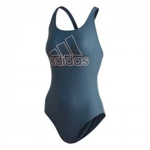 adidas Womens Fit Badge Of Sport Swimsuit - Lagacy Blue