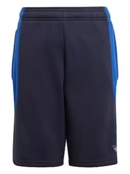 Boys, adidas Originals Unisex Junior Short, Grey/Blue, Size 7-8 Years