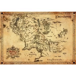 Lord Of The Rings Parchment Map Maxi Poster