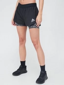 adidas Primeblue 2-in-1 Shorts - Black, Size S, Women