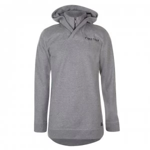 Firetrap Interlock Longline OTH Hoody Mens - Charcoal Marl