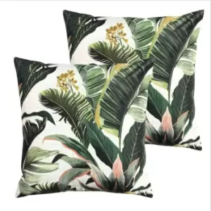 Furn. Hawaii Outdoor Twin Pack Polyester Filled Cushions Multi