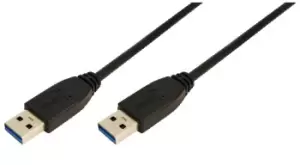 LogiLink CU0038 USB cable 1m USB 3.2 Gen 1 (3.1 Gen 1) USB A Black