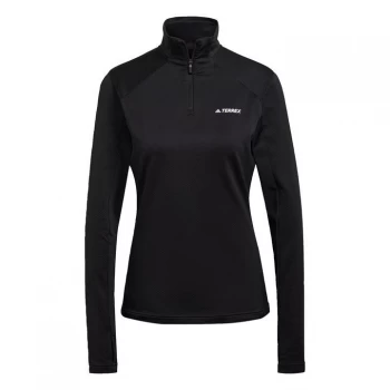 adidas Terrex Everyhike Half-Zip Fleece Jacket Womens - Black