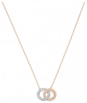 Swarovski Stone Rose Gold Plated Necklace Silver/Rose Jewellery