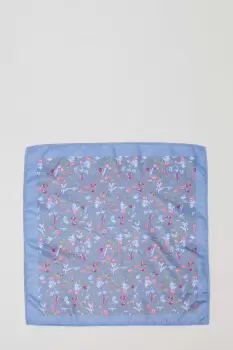 Blue Ditsy Floral Printed Pocket Square