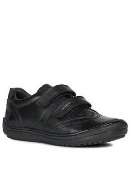 Geox Hadriel Strap School Shoes - Black, Size 13 Younger