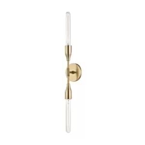 Tara 2 Light Wall Sconce Brass