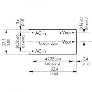 ACDC PSU print TracoPower TMLM 10124 24 Vdc 0.417 A