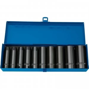 Draper Expert 10 Piece 1/2" Drive Deep Hex Impact Socket Set Metric 1/2"