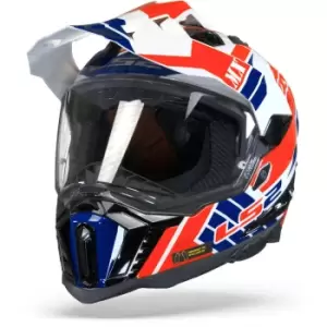 LS2 MX701 Explorer Atlantis Gloss White Red Blue Adventure Helmet L