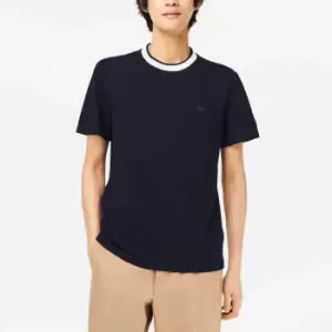 Lacoste Contrast Collar Cotton-Blend T-Shirt - 3/S