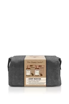 The Fuzzy Duck Bergamot, Hemp & Sandalwood Mens Luxury Wash Bag Gift Set