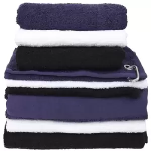 Towel City Printable Border Bath Towel (One Size) (Navy) - Navy