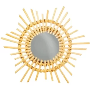 Mini Rattan Starburst Mirror