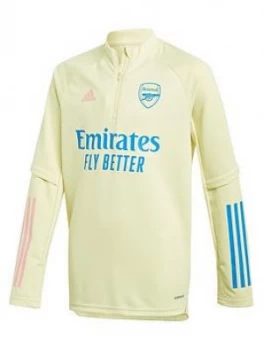 adidas Youth Arsenal 20/21 Warm Up Top - Yellow, Size 11-12 Years