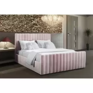 Envisage Trade - Keesa Contemporary Bed Frame - Plush Velvet, Super King Size Frame, Pink - Pink